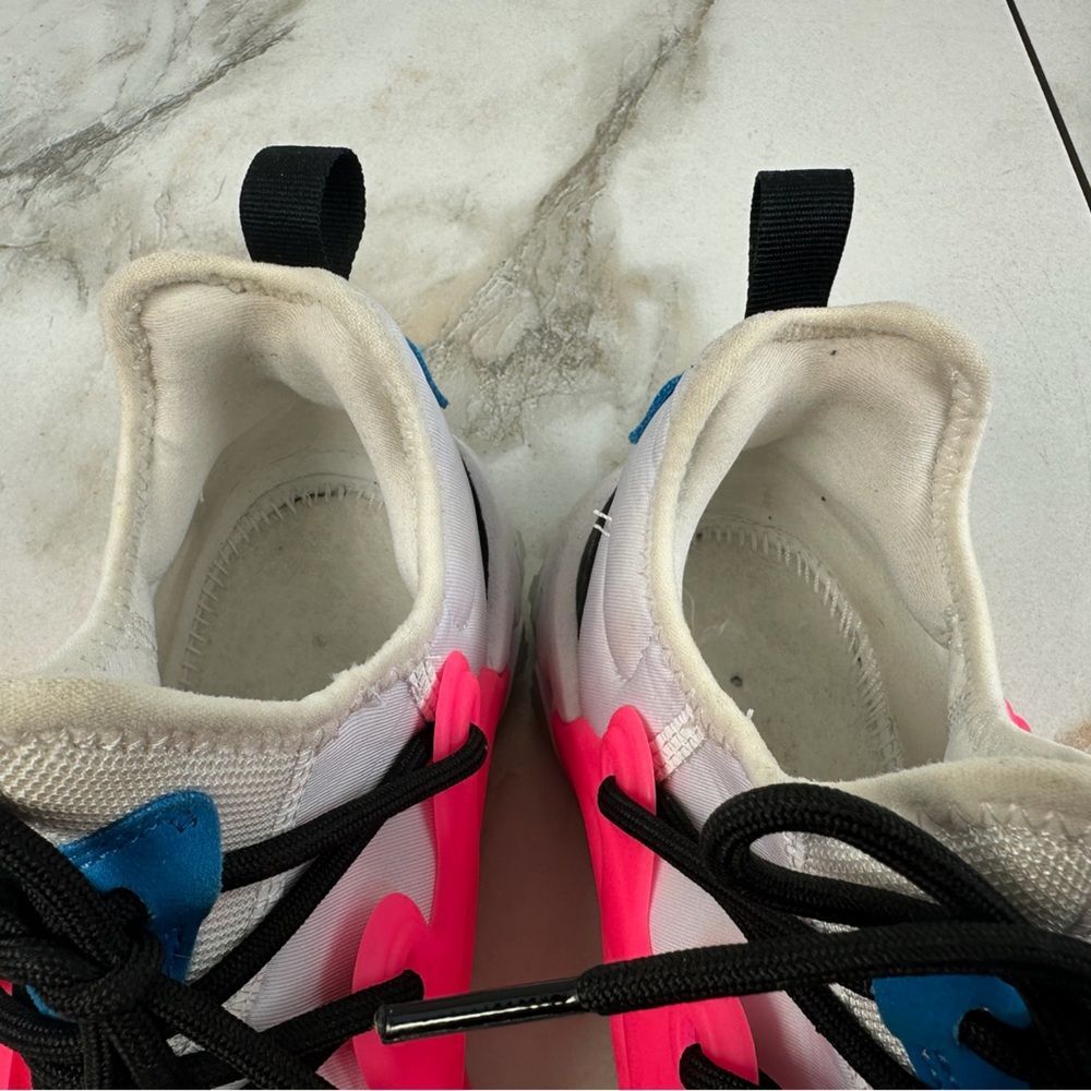 Nike Women's React Presto White Hyper Pink Photo Blue Running Shoes Sneakers, 9 - Picture 7 of 11